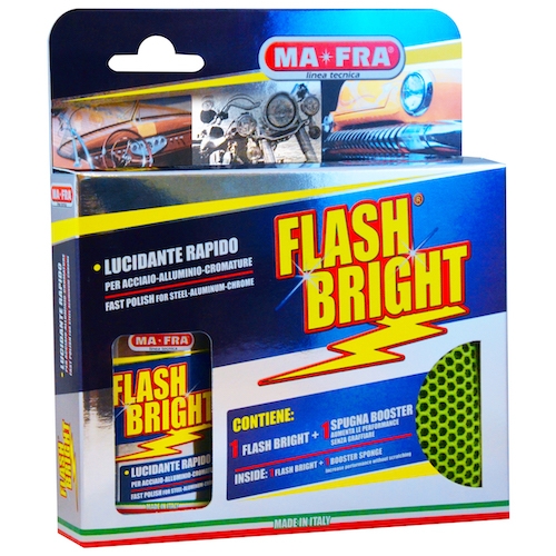 [H0515] MaFra Flash Bright Polish per metalli + Spugna 80 gr.