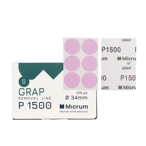 [mixgrapdis] Micrum Grap Disco Abrasivo Adesivo 34 mm 6x