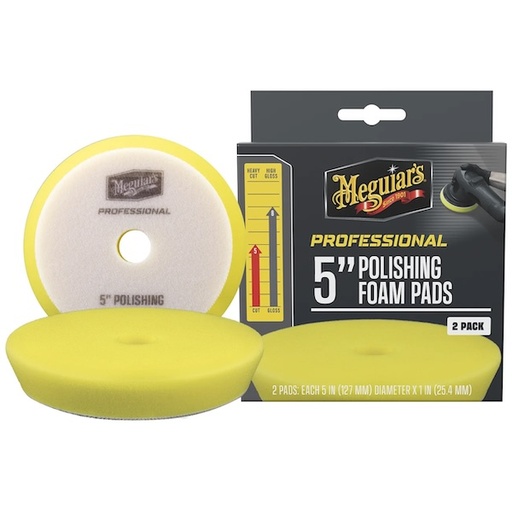 [M5PFP2EU-F] Meguiars Tampone Giallo Medio 127 mm 2 pezzi